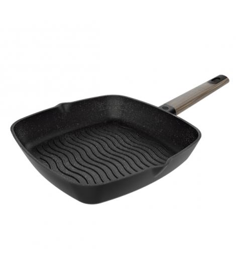 Cecotec Polka Excellence Grill Force Sarten Cuadrada de 28cm - Aluminio Fundido - Teflon Antiadherente - Libre de PFOA - Apto La