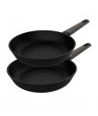 Cecotec Polka Excellence Force Pack de 2 Sartenes de 20 y 24cm - Aluminio Fundido - Teflon Antiadherente - Libre de PFOA - Compa