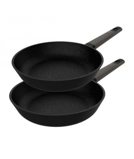 Cecotec Polka Excellence Force Pack de 2 Sartenes de 20 y 24cm - Aluminio Fundido - Teflon Antiadherente - Libre de PFOA - Compa