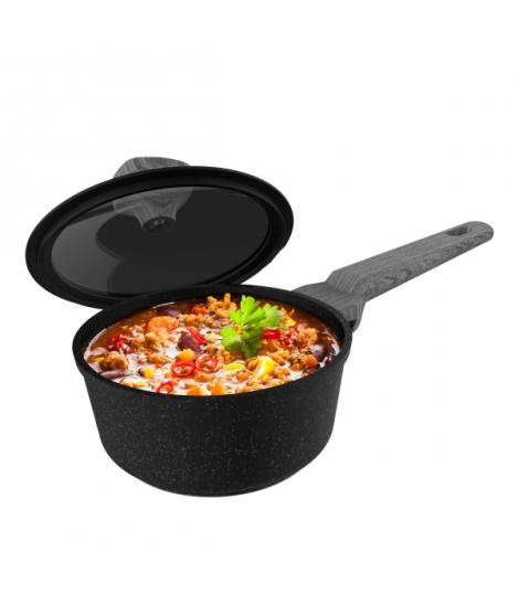 Cecotec Polka Exclusive Cazo de Aluminio Fundido de 16cm de Diametro - Capacidad de 1.4L - Revestimiento Antiadherente - Compati