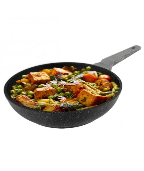 Cecotec Polka Exclusive Wood and Rock Sarten de Aluminio Forjado de 18cm - Mango de Baquelita - Teflon Antiadherente - Compatibl