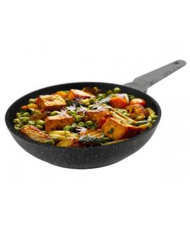 Cecotec Polka Exclusive Wood and Rock Sarten de Aluminio Forjado de 22cm - Mango de Baquelita - Teflon Antiadherente - Compatibl