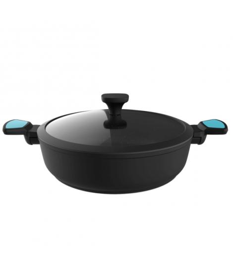 Cecotec Polka Platinum Thunder Cacerola de Aluminio Forjado de 28cm - Capacidad de 4L - Revestimiento Teflon Antiadherente - Apt