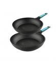 Cecotec Polka Platinum Thunder Pack de 2 Sartenes de 20 y 24cm - Aluminio Forjado - Revestimiento Teflon sin PFOA - Compatible c