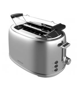 Cecotec Toast and Taste 1000 Retro Double Tostadora de Doble Ranura - 980W - Ranura Ancha hasta 3.8cm - Sistema de Autocentrado 