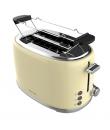 Cecotec Toast and Taste 1000 Retro Double Tostadora de Doble Ranura - 980W - Ranura Ancha - Acero Inoxidable - Autocentrado - Ba
