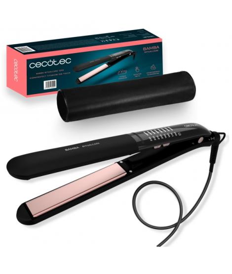 Cecotec Bamba RitualCare 1200 Titanium Ion Touch Plancha de Pelo - Tactil - Iones Negativos - Temperatura de 160 a 230°C - Placa