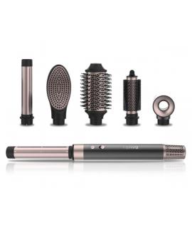 Cecotec Bamba CeramicCare AirGlam Moldeador de Cabello - 6 Cabezales Intercambiables - Revestimiento Ceramico - Control de Tempe