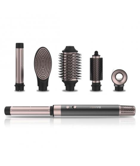 Cecotec Bamba CeramicCare AirGlam Moldeador de Cabello - 6 Cabezales Intercambiables - Revestimiento Ceramico - Control de Tempe