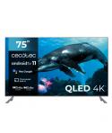 Cecotec V2 series VQU20075S Televisor Smart TV sin Marco de 75" QLED con Resolucion 4K UHD - Sistema Dolby - Procesador 4 Nucleo