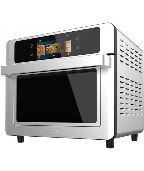 Cecotec Bake&Fry 3000 Touch Steel Connected Horno con Funcion Freidora sin Aceite - 1700W - Capacidad de 30L - Pantalla Tactil -