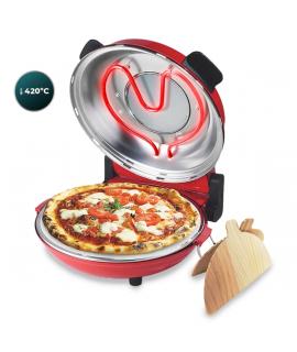 Cecotec Fun Pizza and Co Mamma Mia Vista Horno Electrico para Pizzas - 1200W - Temperatura hasta 420°C - Indicador Luminoso - Ve