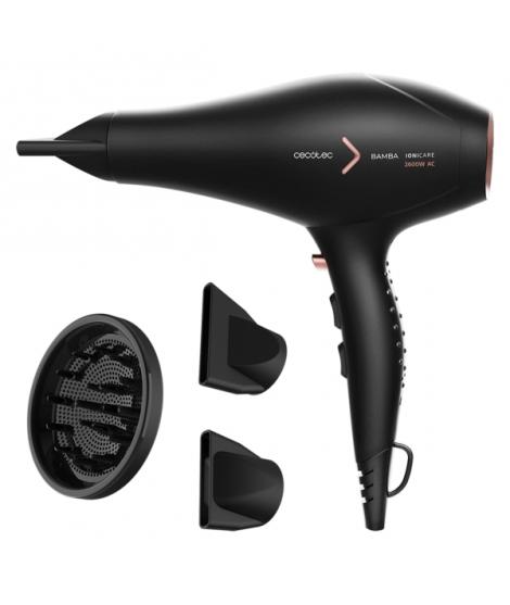 Cecotec Bamba Ionicare 5350 Powershine Fire Secador de Pelo Ionico - 2600W - Control de Temperatura y Velocidad - Boquilla de Pr