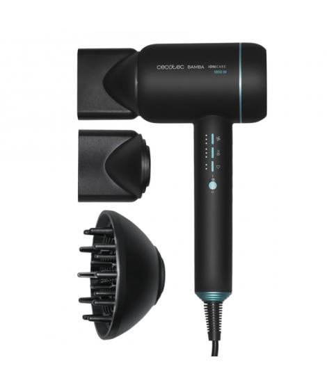 Cecotec Bamba IoniCare 6000 Rockstar Ice Secador de Pelo Ionico - 1800W - 6 Ajustes de Temperatura - Funcion Aire Frio - Accesor