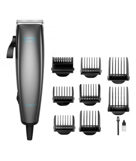 Cecotec Bamba PrecisionCare Power Blade Titanium Cortapelos con Cable - Cuchillas de Titanio - Uso en Seco y Humedo - 9 Peines G