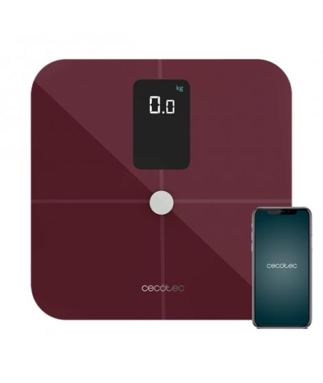 Cecotec Surface Precision 10400 Smart Healthy Vision Garnet Bascula Corporal hasta 180kg - LCD - Bluetooth 4.0 - Bateria 600mAh 
