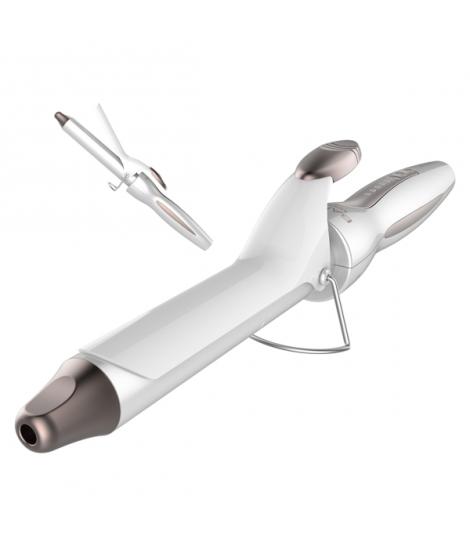 Cecotec Bamba SurfCare Curly Rizador de Turmalina de 25mm - 5 Niveles de Temperatura - Punta Fria - Pinza para Sujetar Mechones 