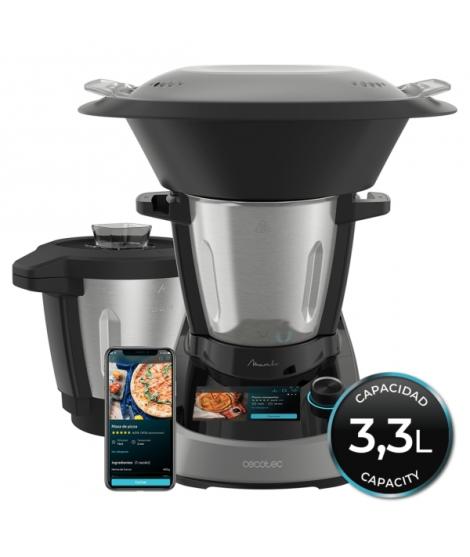 Cecotec Mambo Touch Robot de Cocina - 1600W - Pantalla Tactil TFT 5" - App con Recetas Guiadas - Jarra de Acero Inoxidable - Cap