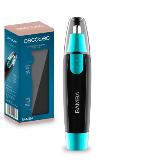Cecotec Bamba PrecisionCare NoseTrim Cortapelos Inalambrico - Cuchilla de Acero Inoxidable - Ergonomico - Tapa Protectora Inclui