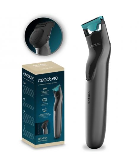 Cecotec Bamba PrecisionCare OneShave Afeitadora Recortadora 2 en 1 - Uso Inalambrico - Cuchillas de Acero Inoxidable - Peine Aju