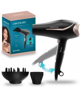 Cecotec Bamba IoniCare and Go Glow Secador de Pelo Plegable - 2200W - Generador de Iones Negativos - Incluye Boquilla y Difusor 