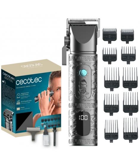 Cecotec Bamba PrecisionCare Samurai Clipper Cortapelos Inalambrico - Cortes Precisos con 10 Peines - Autonomia 200min - Palanca 