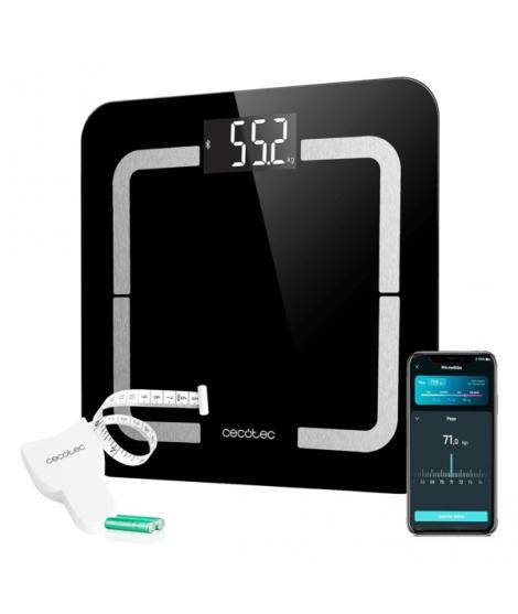 Cecotec Surface Precision Smart Healthy Bascula Corporal hasta 180kg - 4 Sensores - 10 Parametros - Bluetooth - Cristal Templado