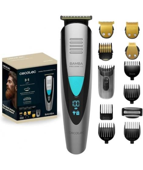 Cecotec Bamba PrecisionCare Trimmer Afeitadora Recortadora 5 en 1 - IPX7 - Cuchillas de Titanio - Bateria 500mAh - Uso Inalambri