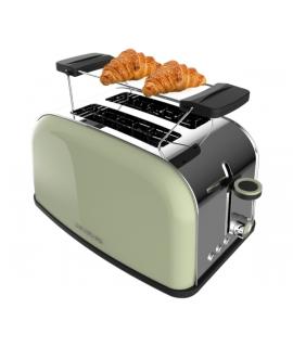Cecotec Toastin' Time 850 Tostadora de Doble Ranura - 850W - Ranura Ancha - Acero Inoxidable - Autocentrado - Bandeja Recogemiga