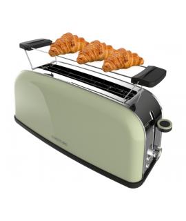Cecotec Toastin' Time 850 Tostadora de Ranura Larga - 850W - Ranura Ancha hasta 3.8cm - Acabado en Acero Inoxidable - Calienta P