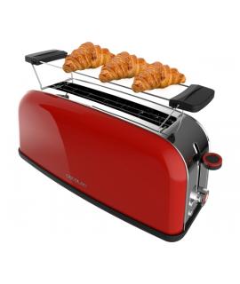 Cecotec Toastin' Time 850 Tostadora de Ranura Larga - 850W - Ranura Ancha - Calienta Panecillos - Autocentrado - Bandeja Recogem