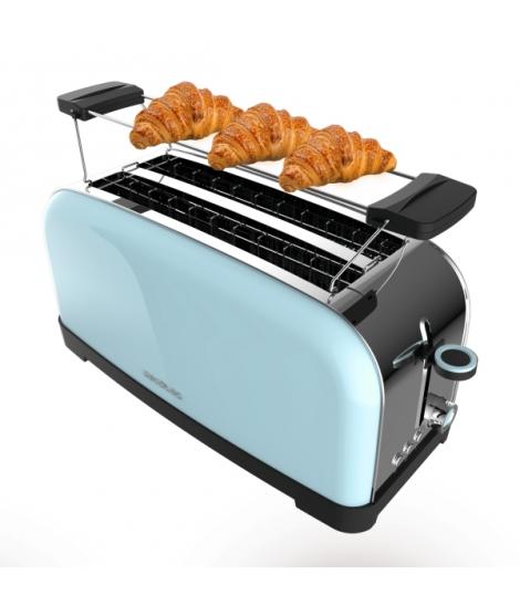 Cecotec Toastin' Time 1500 Tostadora de Doble Ranura Larga - 1500W - Capacidad para 4 Rebanadas - Ranura Ancha - Bandeja Recogem