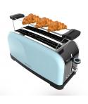 Cecotec Toastin' Time 1500 Tostadora de Doble Ranura Larga - 1500W - Capacidad para 4 Rebanadas - Ranura Ancha - Bandeja Recogem