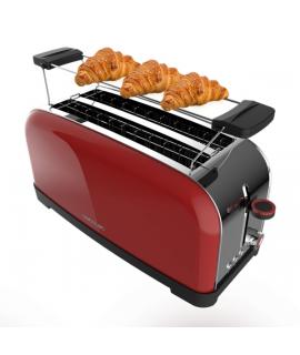 Cecotec Toastin' Time 1500 Tostadora de Doble Ranura Larga - 1500W - Capacidad para 4 Rebanadas - Ranura Ancha - Bandeja Recogem