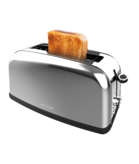 Cecotec Toastin' Time 850 Tostadora de Ranura Larga - 850W - Ranura Ancha hasta 3.8cm - 7 Niveles de Tostado - Sistema de Autoce