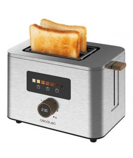 Cecotec TouchandToast Double Tostadora de Doble Ranura Ancha - 950W - Control Tactil y Pantalla a Color - Autocentrado - 7 Nivel