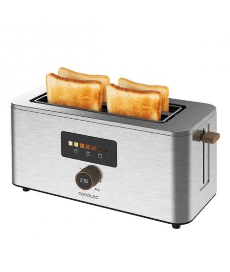 Cecotec TouchandToast Extra Double Tostadora de Doble Ranura Larga - 1500W - Pantalla Tactil a Color - Capacidad 4 Rebanadas - A