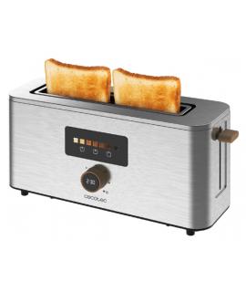 Cecotec TouchandToast Extra Tostadora de Ranura Larga - 1000W - Control Tactil y Pantalla a Color - Ranura Ancha - Acero Inoxida