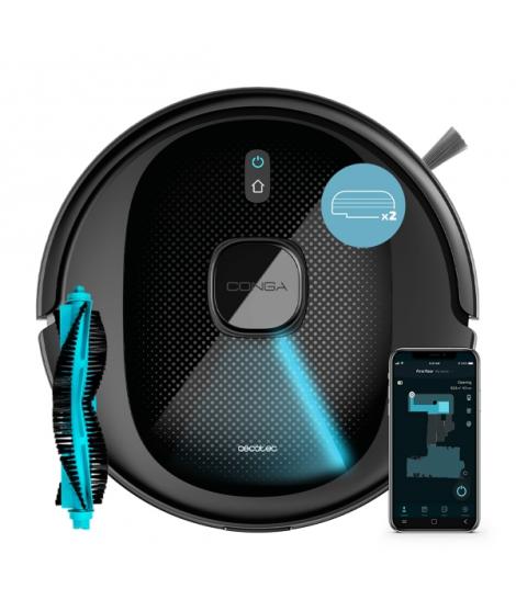 Cecotec Conga 8290 Immortal Ultra Power X-Treme Robot Aspirador 4 en 1 - 7000Pa - Navegacion Laser - Autonomia 280min - Control 