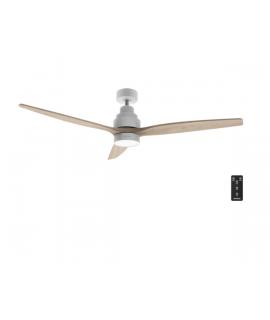 Cecotec EnergySilence Aero 5300 WhiteandWood Design Ventilador de Techo con 3 Aspas y Luz - 40W - Diametro de 52" - LED con 2 To