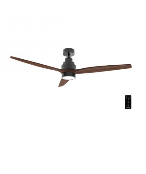 Cecotec EnergySilence Aero 5300 BlackandWood Design Ventilador de Techo con 3 Aspas de Madera y Luz - 40W - Diametro de 52" - LE