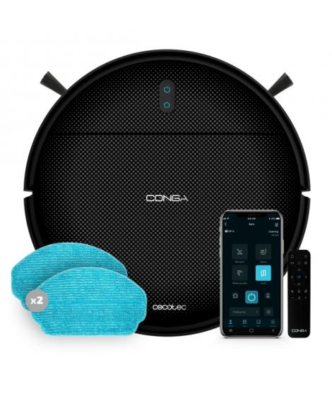 Cecotec Conga 999 Origin X-Treme Robot Aspirador 5 en 1 - 1400Pa - Navegacion Reactiva - 6 Programas - Control Via App y Mando -