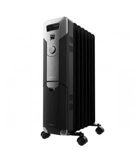 Cecotec ReadyWarm 7000 Space Black Radiador de Aceite con 7 Modulos de 150x580mm - 1500W - Calienta hasta 15m2 - 3 Niveles de Po