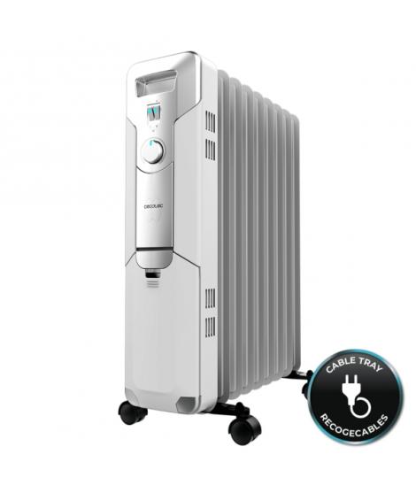 Cecotec ReadyWarm 9000 Space Radiador de Aceite con 9 Modulos de 150x580mm - 2000W - Calienta hasta 20m2 - 3 Niveles de Potencia