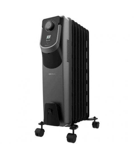 Cecotec ReadyWarm 7000 Space 360 Black Radiador de Aceite con 11 Modulos de 150x580mm - 1500W - Calienta hasta 25m2 - Termostato