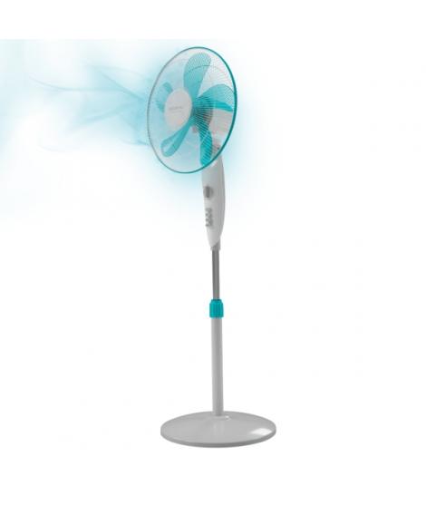 Cecotec EnergySilence 520 Power Ventilador de Pie con 5 Aspas - 50W - Diametro de 40cm - Temporizador 2h - 4 Velocidades - Oscil