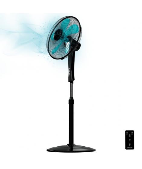 Cecotec EnergySilence 530 Power Connected Ventilador de Pie con 5 Aspas - 50W - Diametro 40cm - Panel LED - 3 Velocidades - Temp