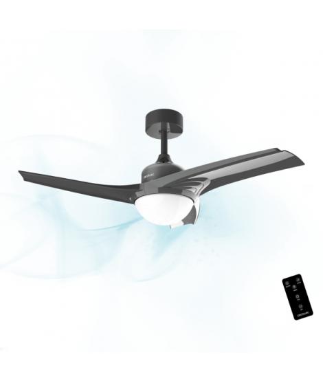 Cecotec EnergySilence Aero 470 Ventilador de Techo con 3 Aspas y Luz LED Integrada - 54W - Diametro de 42" - Mando a Distancia -