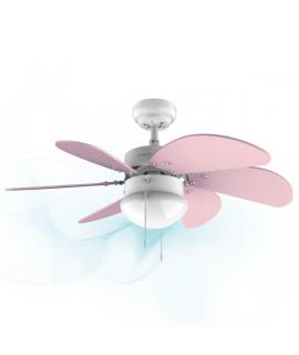 Cecotec EnerySilence Aero 3600 Vision Purple Ventilador de Techo con 6 Aspas y Lampara - 50W - Diametro de 92cm - 3 Velocidades 