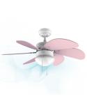 Cecotec EnerySilence Aero 3600 Vision Purple Ventilador de Techo con 6 Aspas y Lampara - 50W - Diametro de 92cm - 3 Velocidades 